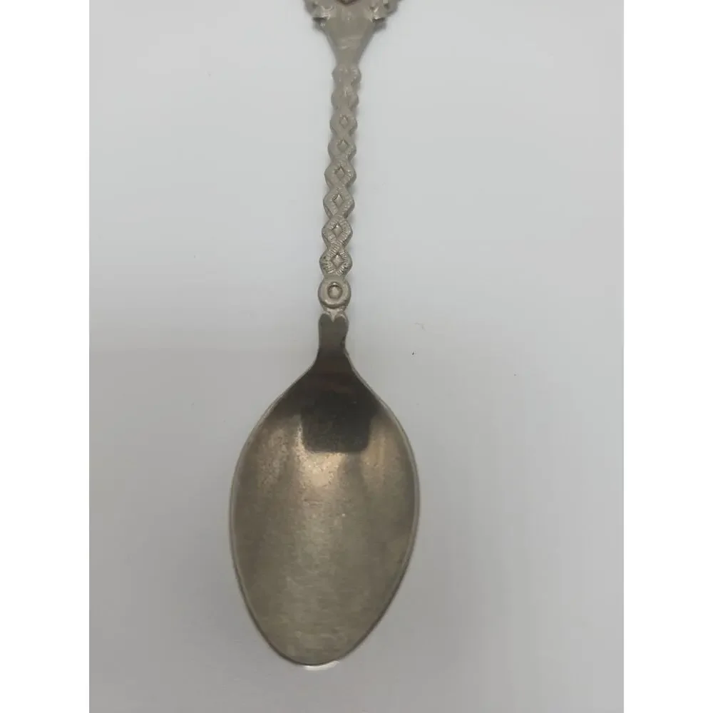 Wisconsin Dells Enamel Souvenir Collector Spoon Vtg Braided Handle Travel Gift